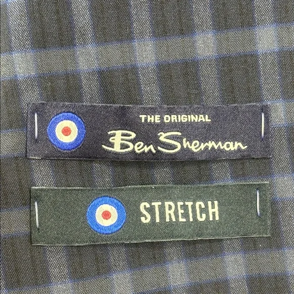 NWT Ben Sherman Mens Navy Blue Plaid Blazer Sport Coat Size 44R - Picture 2 of 16